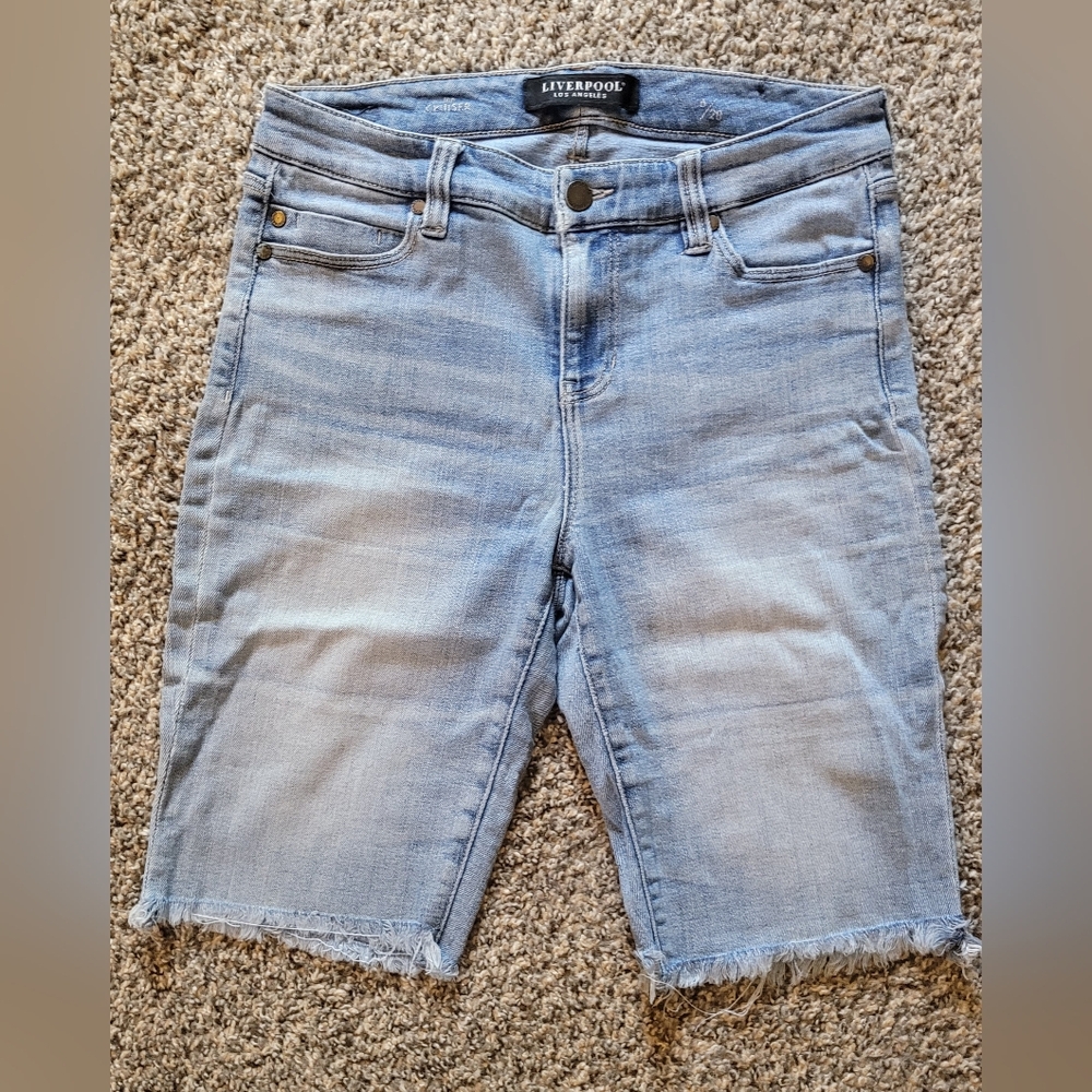 Light Blue Denim Bermuda Shorts